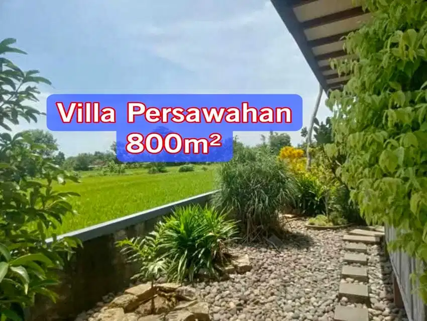 Jual Villa Persawahan Bantul Luas 800 m²