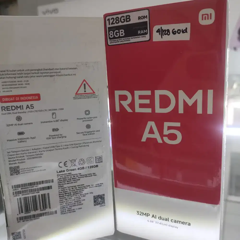 jual hp new xiaomi redmi5a ram 4+128