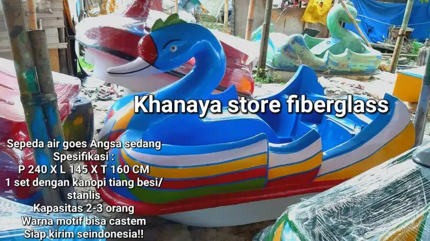 perahu bebek fiberglass,sepeda air bebekkan wahana danau terbaru!!