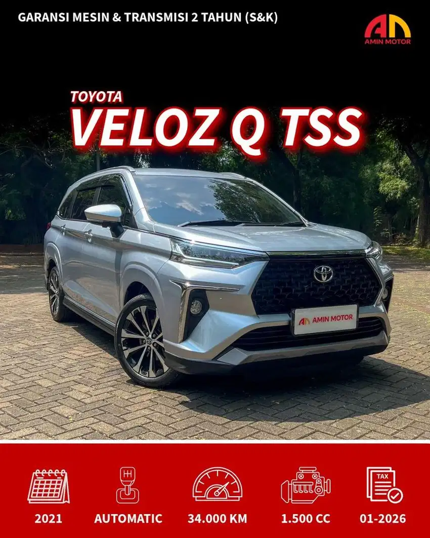 (KM 34rb) Toyota Veloz Q TSS A/T 2021 Avanza