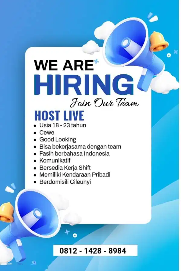 DICARI HOST LIVE DOMISI CILEUNYI - BANDUNG