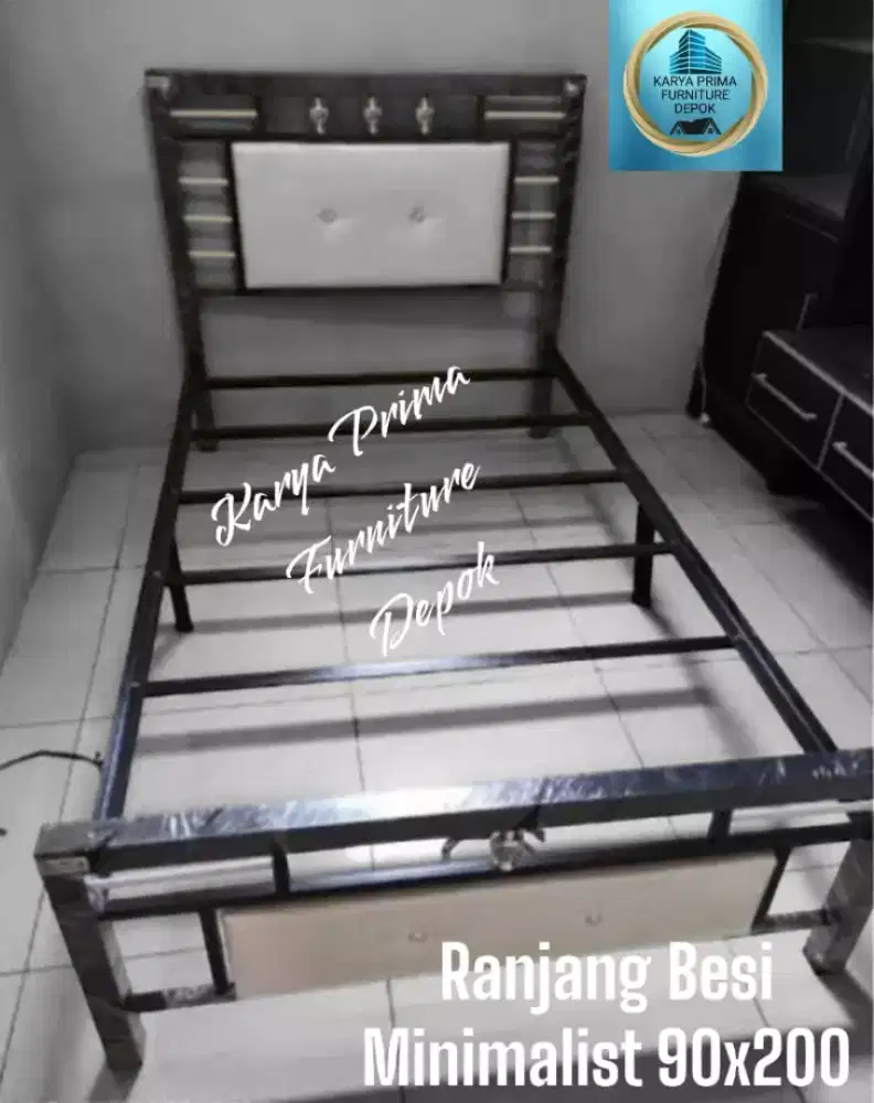 Ranjang Besi Minimalist Single Bed 90x200 free ongkir pasang 950.000