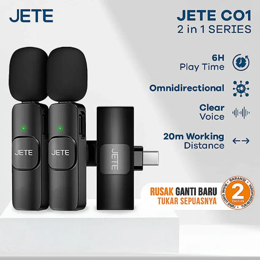 JETE MICROPHONE WIRELESS C01 2 IN 1
