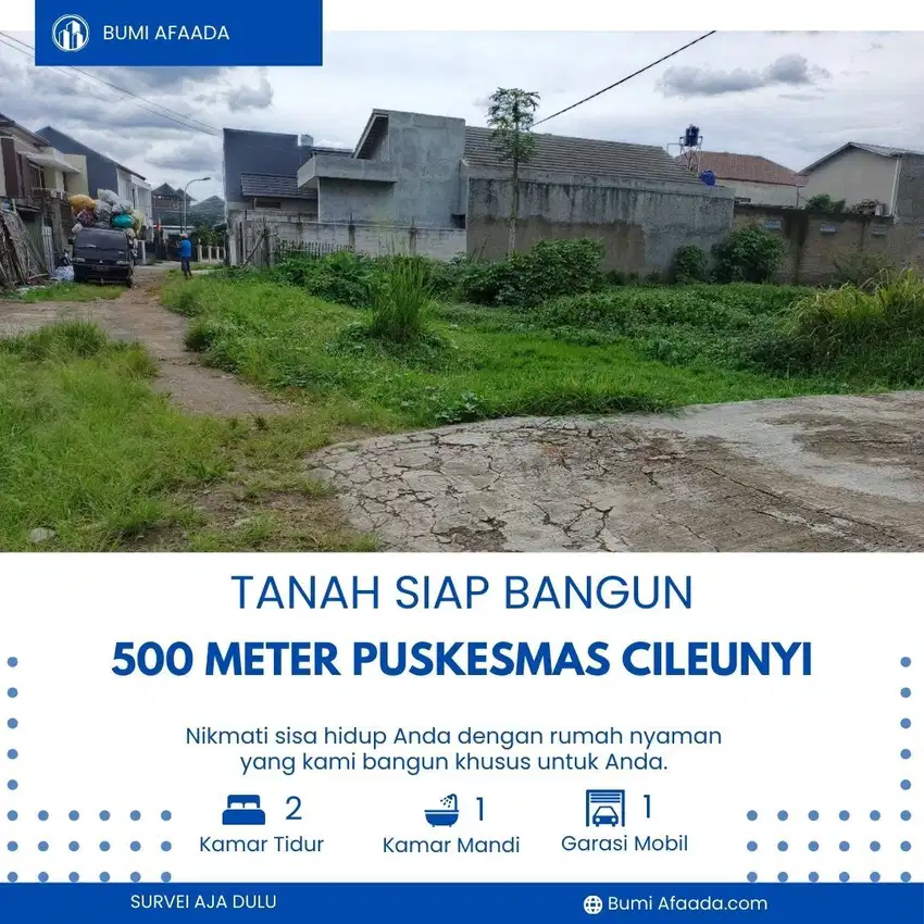 Cek Lokasinya! Kavling 70m² di Cileunyi 500 Meter Puskesmas Cileunyi