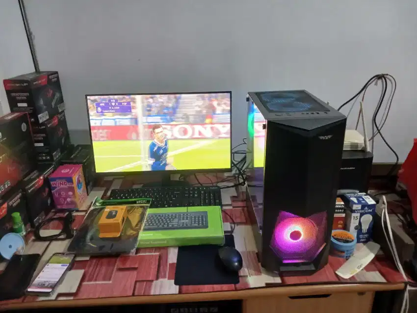 1set PC Intel core i5 12400f Ram 16gb Nvme 500gb Hdd 1Tb vga 4gb ddr5