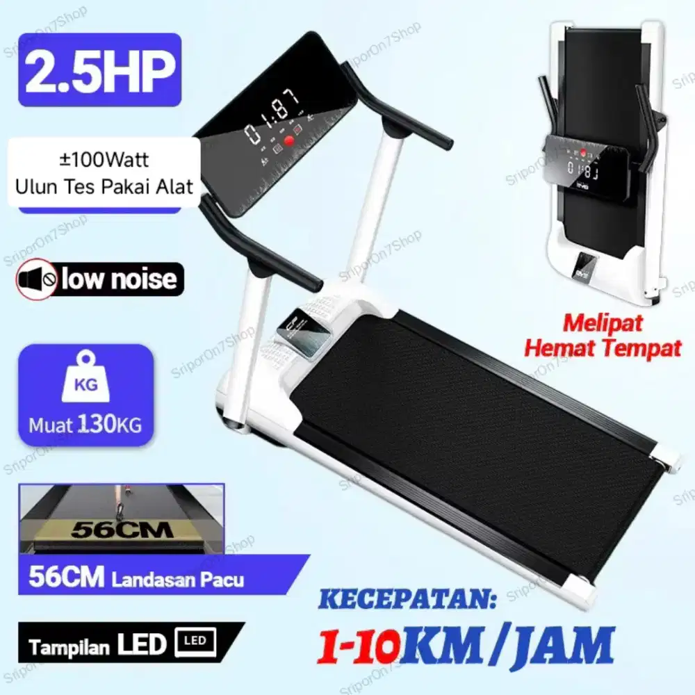 Treadmill Listrik/ Runing Pad Dengan Pegangan Premium