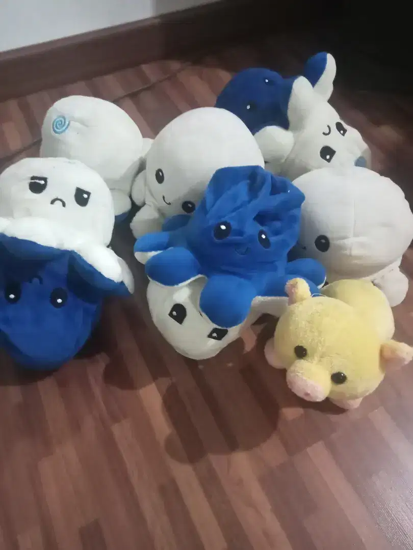 Boneka gurita bisa dibolak balik 6 pcs extra boneka sapi