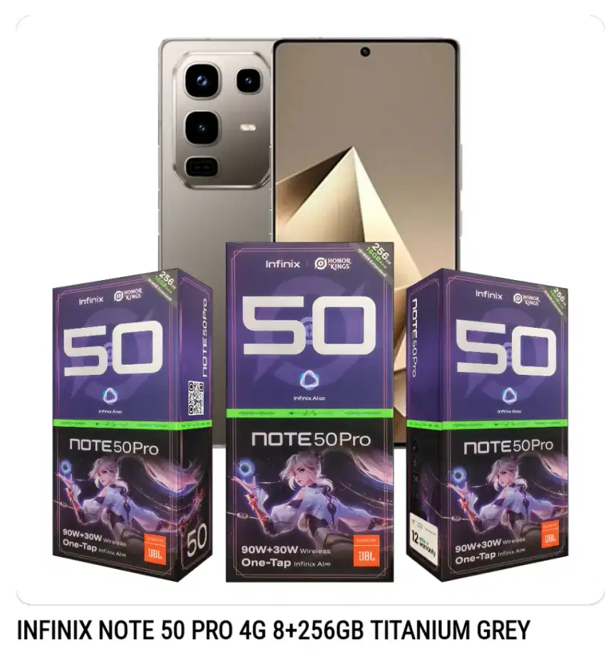 BNIB INFINIX NOTE 50 PRO 4G 8/256 RESMI INDONESIA 1 TAHUN