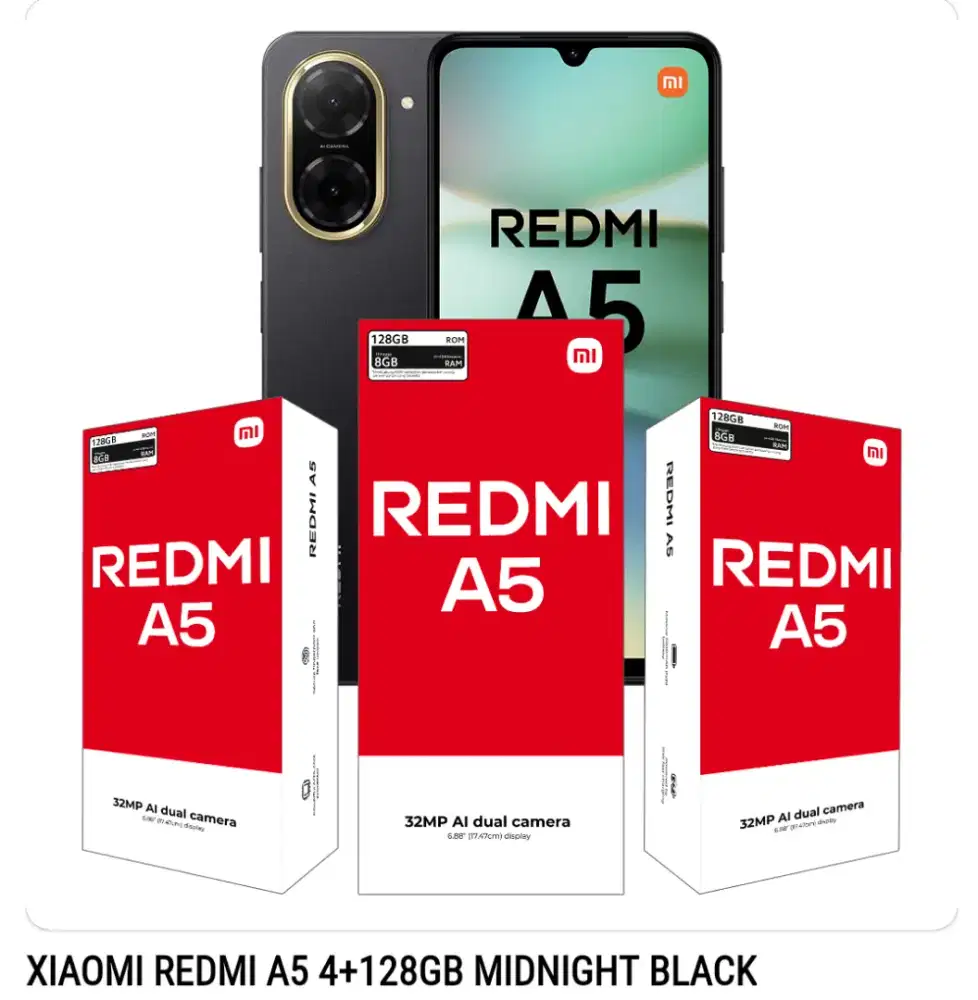 XIAOMI REDMI A5 4/128 RESMI INDONESIA 1 TAHUN