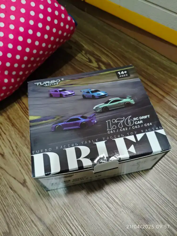 Rc 1/76 drift turbo racing nissan skyline biru