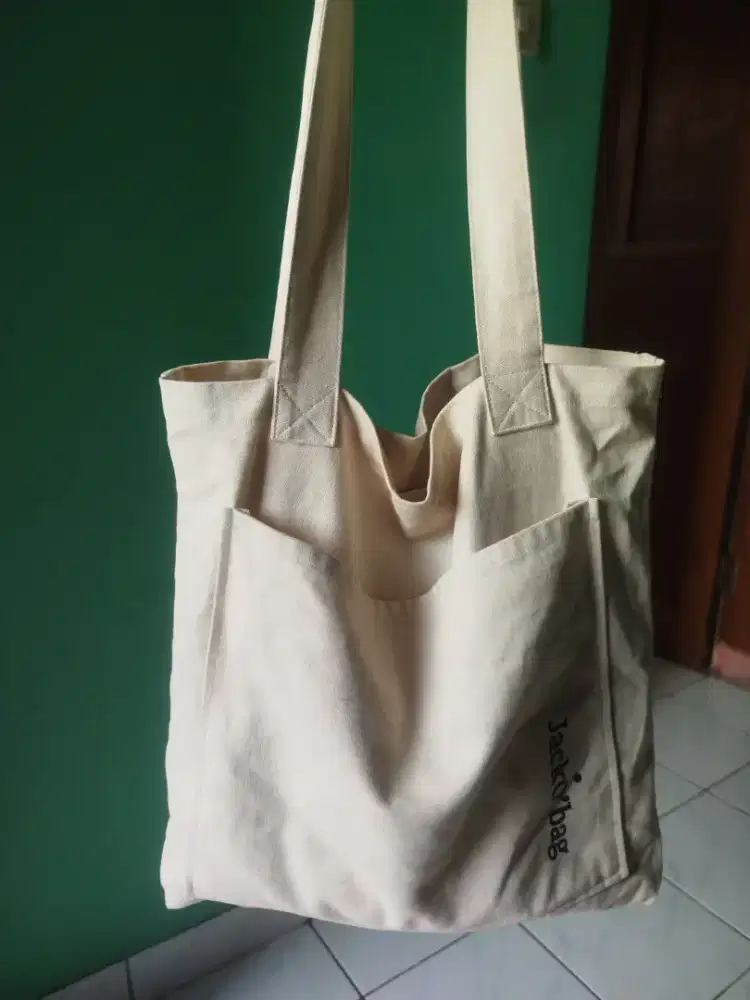 TOTE JACK O BAG MADE IN KOREA KANVAS TEBAL NOMINUS MUAT LAPTOP