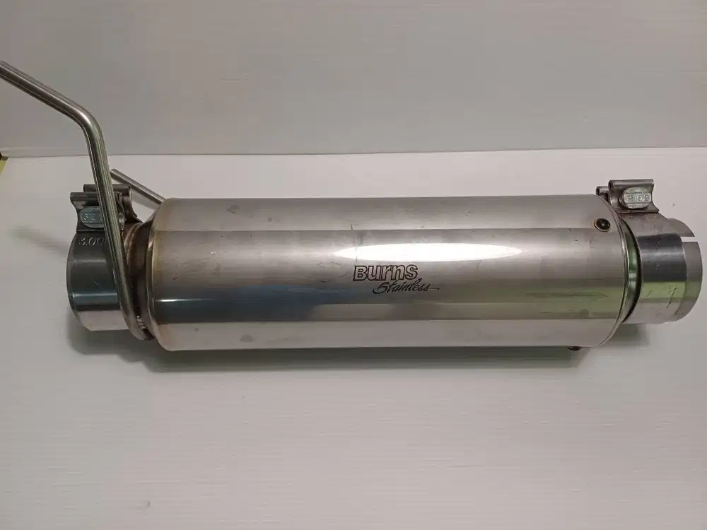 Knalpot Racing - Drag Race Burns Stainless : 1 Stage Race Muffler -USA