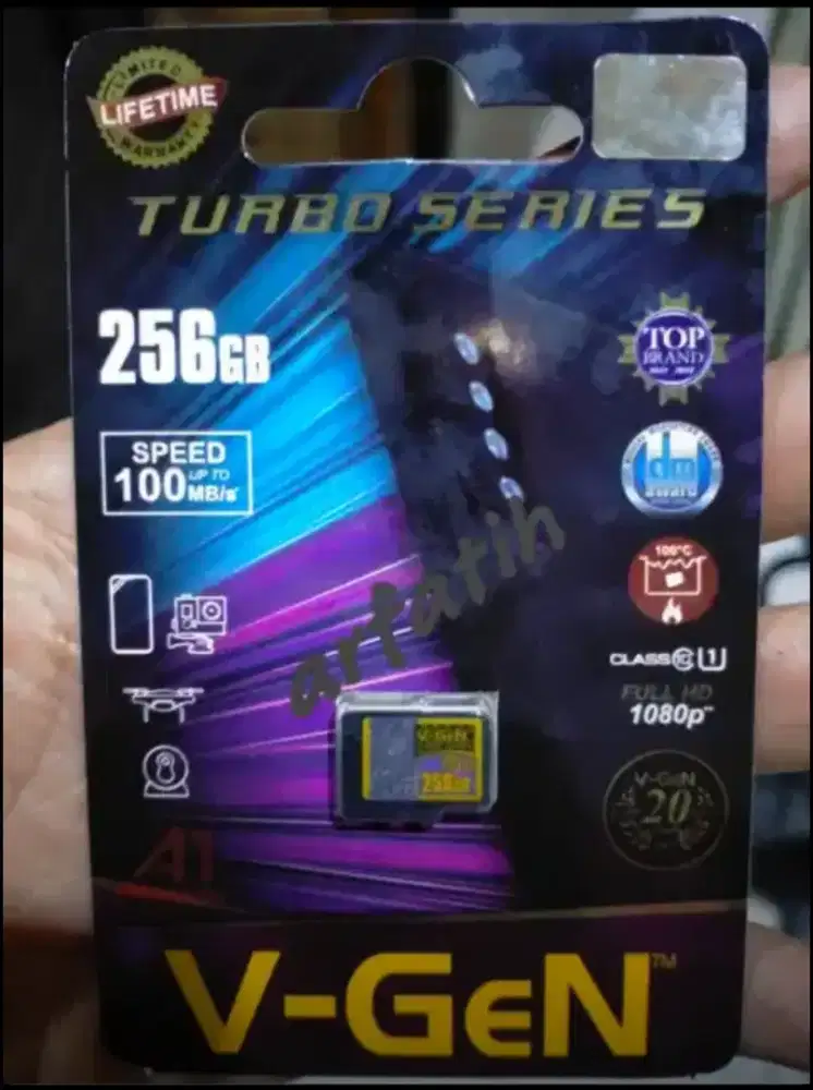 Micro SD merk V-Gen 256GB class 10 ori