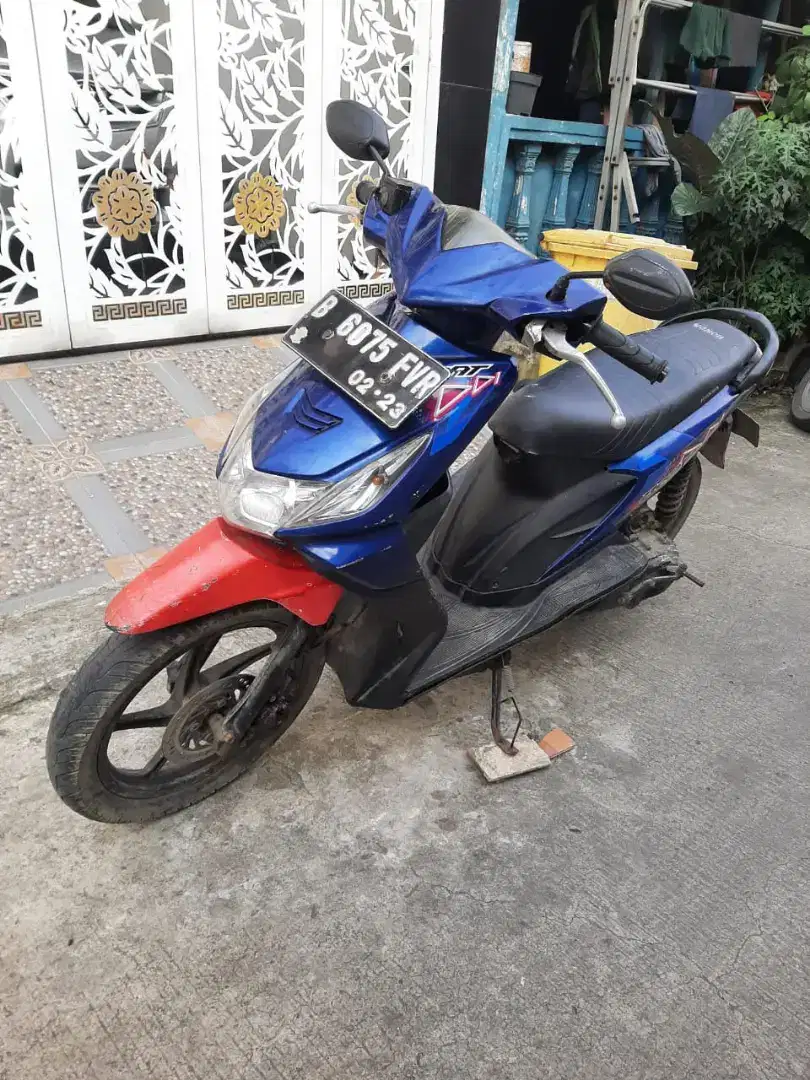 Honda Beat Karbu 2010 ss lengkap mesin bagus plat Bekasi kabupaten