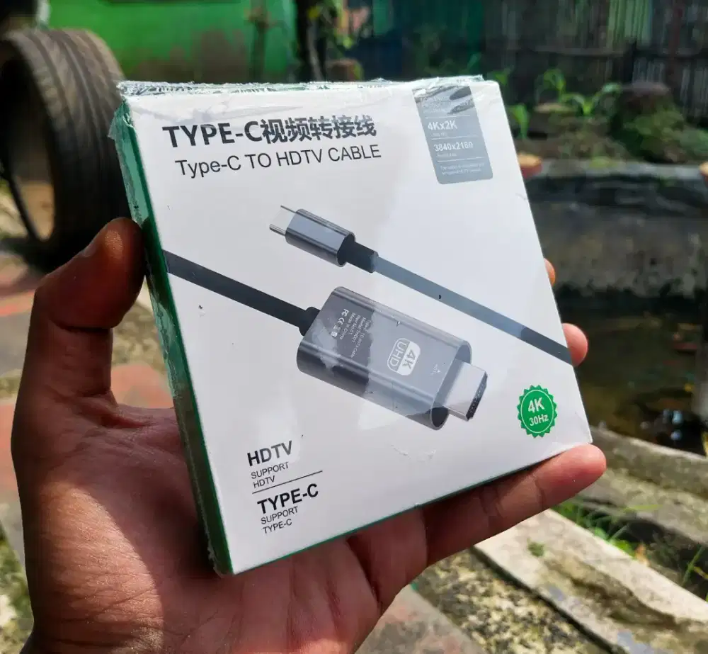 UPLU Adapter Kabel Type-C to HDMI 4K UHD Converter HP to TV 100W