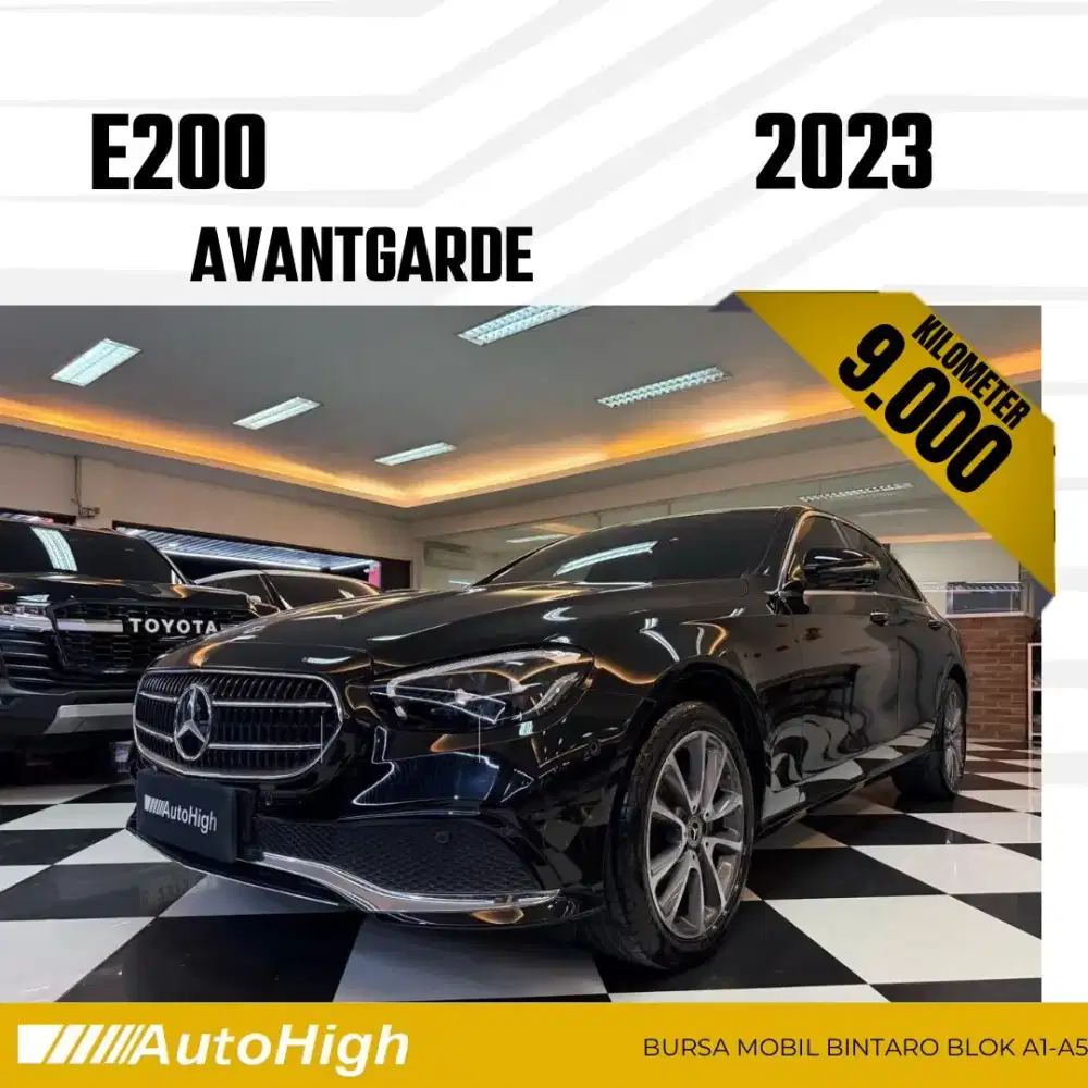 DP10% [Km9.000] E200 Panoramic 2023 Black Reg 2024 #AUTOHIGH