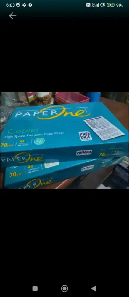 ( 2 pak ) Kertas HVS Ukuran A4, Merk Paper One