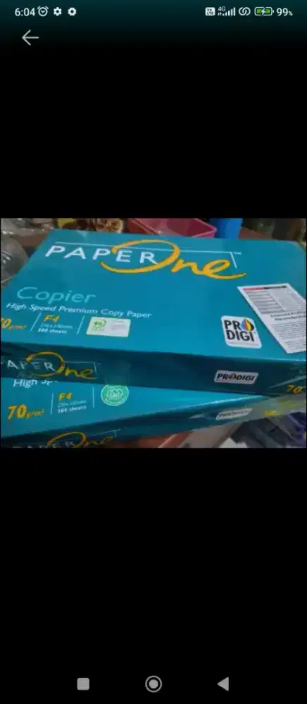 ( 2 Pak ) Kertas HVS Ukuran F4, Merk Paper One