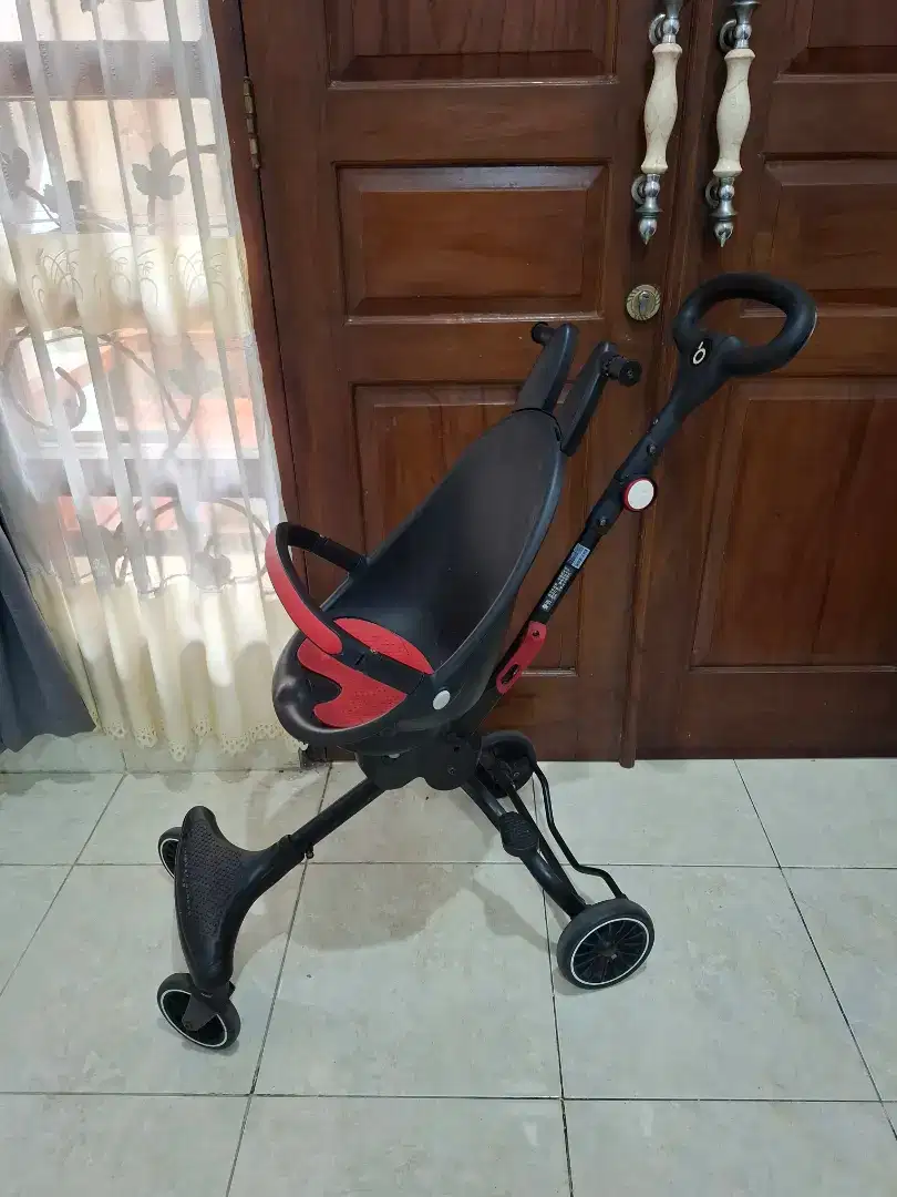Stroller bayi anak baobaohao v5 black hitam merah