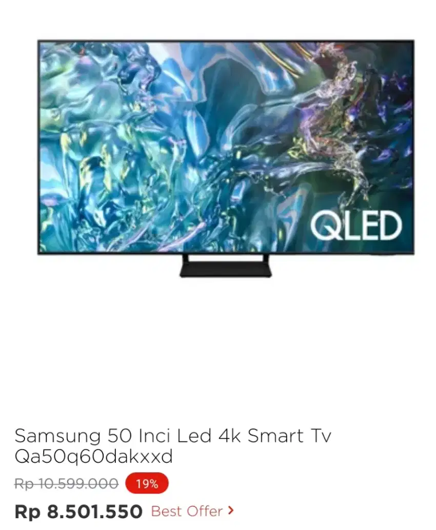 SAMSUNG 50 INCI LED 4K SMART TV QA50Q0DAKXXD