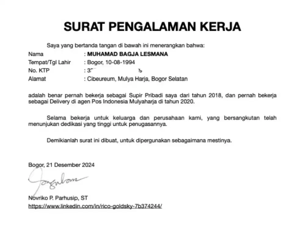 Mencari pekerjaan sebagai driver