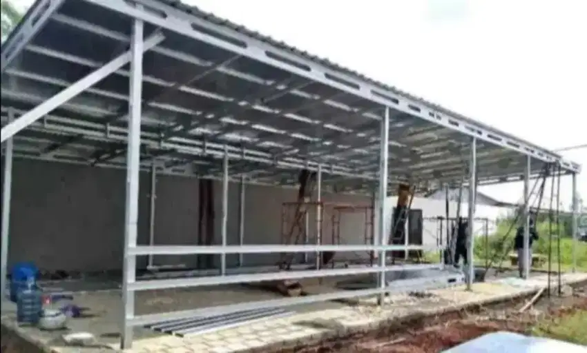 Kanopi rangka galvalum atap spandek