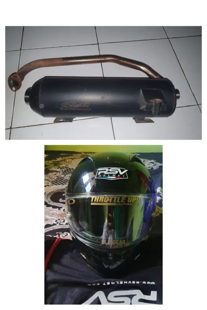 Kenalpot ZRC & helm RSV FF500