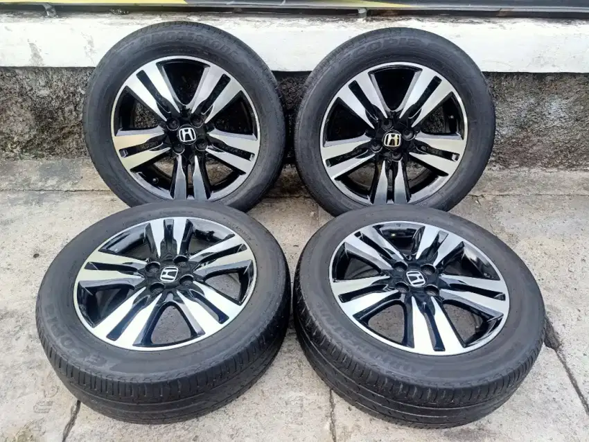 Velg jazz R16 black polish,original Enkei,masuk ke Mobilio,Freed,Brio