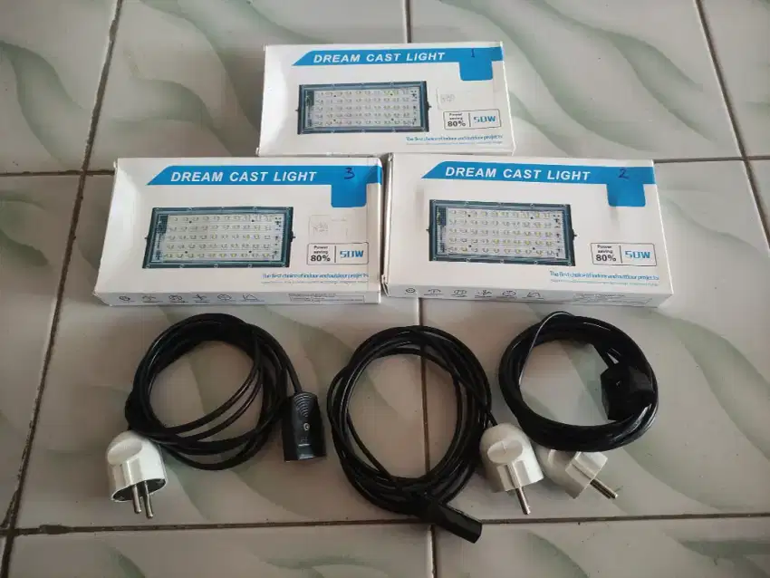 Lampu Led 50 watt 3 pcs rakitan set