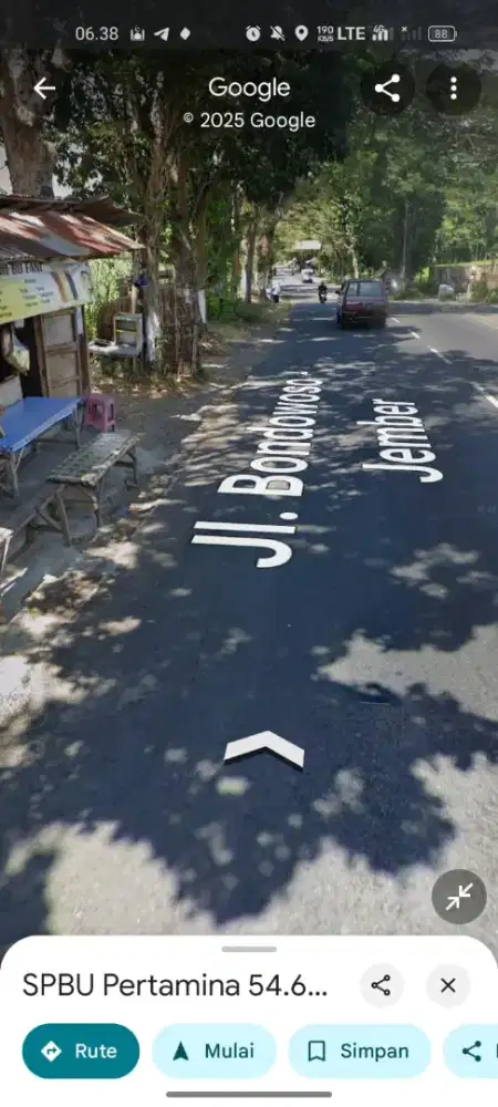 Sawah Pinggir Jalan Raya Provinsi Jember - Bondowoso