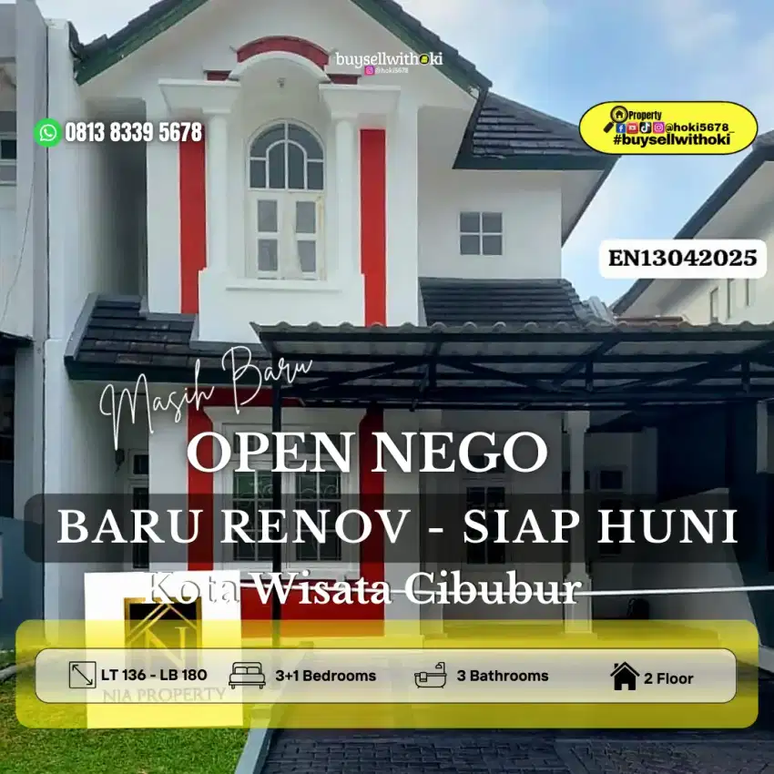 RUMAH KOTA WISATA]CIBUBUR,BEKASI,BOGOR,DEPOK,BSD,JAKARTA SELATAN,TEBET