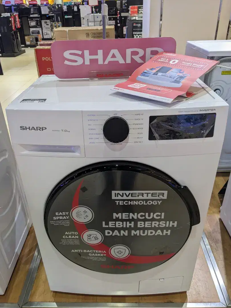 SHARP
WM FRONT LOAD 9KG ES-FL1490BX