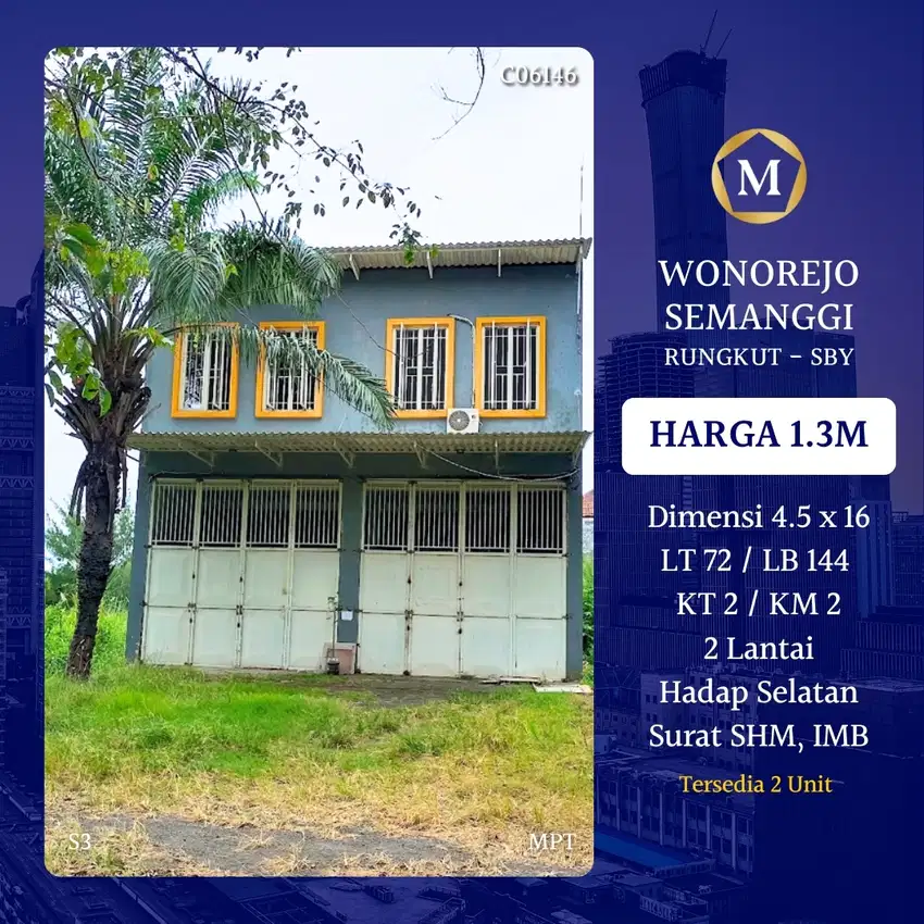Ruko Wonorejo Semanggi Rungkut Surabaya