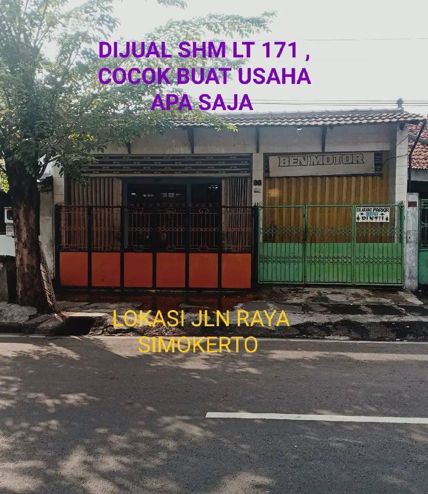 JUAL RUMAH USAHA SIMOKERTO LOKASI 0 JLN RAYA PROPINSI JALUR PERAK - SU