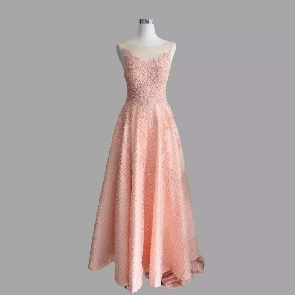 CLEARANCE SALE DISC 50% NEW FLORAL PEACH DRESS