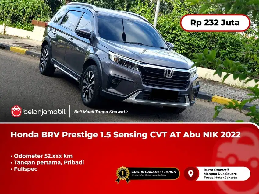 [ FULLSPEC ] Honda BRV BR V Prestige 1.5 Sensing CVT AT Abu 2022 2023