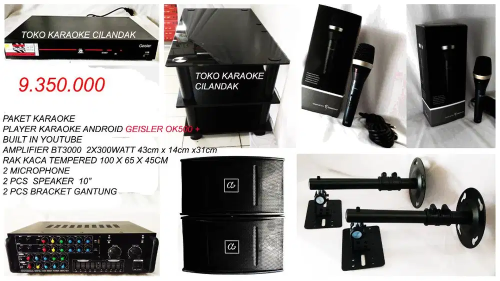 paket karaoke lengkap meja