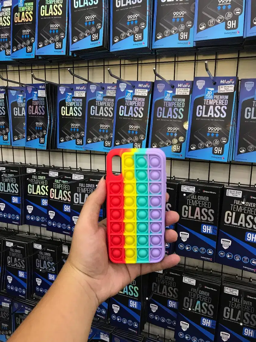 Softcase Silicone Push Pop Bubble Fidget Case iPhone X/XS