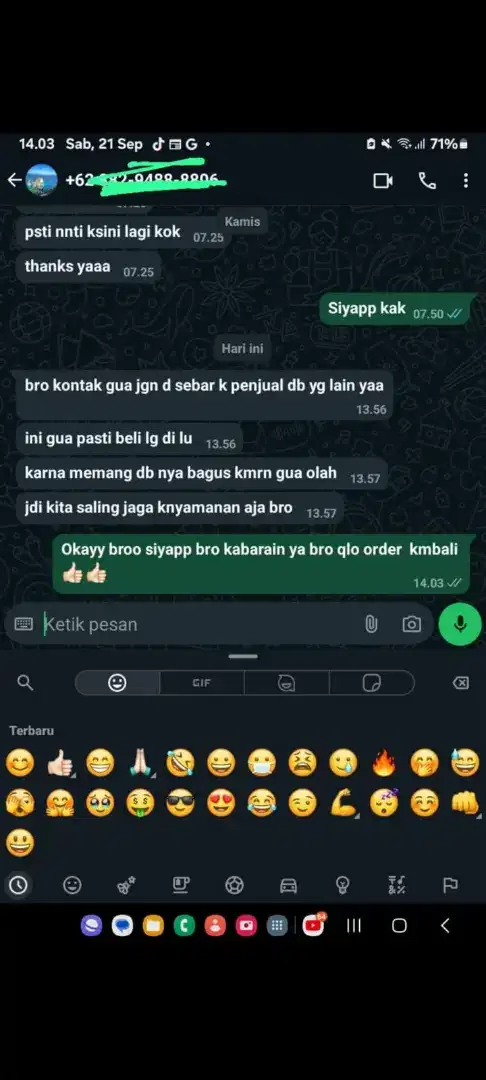 Database kantor membantu marketing hasil baguss