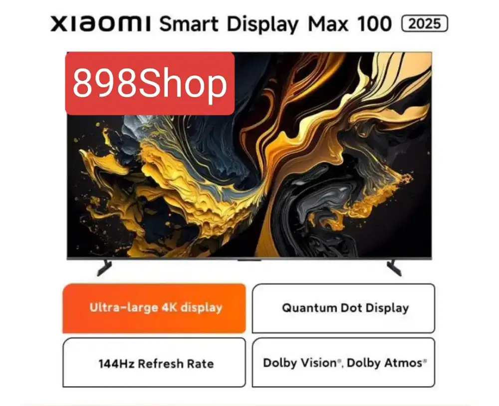 Xiaomi TV Max 100 Google TV Android UHD 4K Digital TV 144Hz Resmi