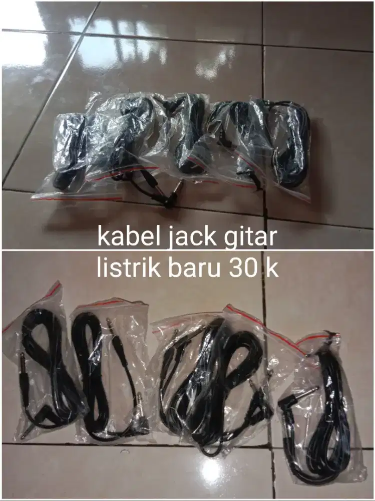 Kabel Jack gitar listrik/elektrik/keyboard/drum mini