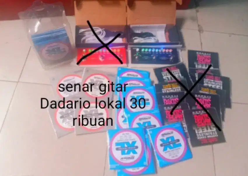 Senar gitar dadario lokal 0.9 ukurannya