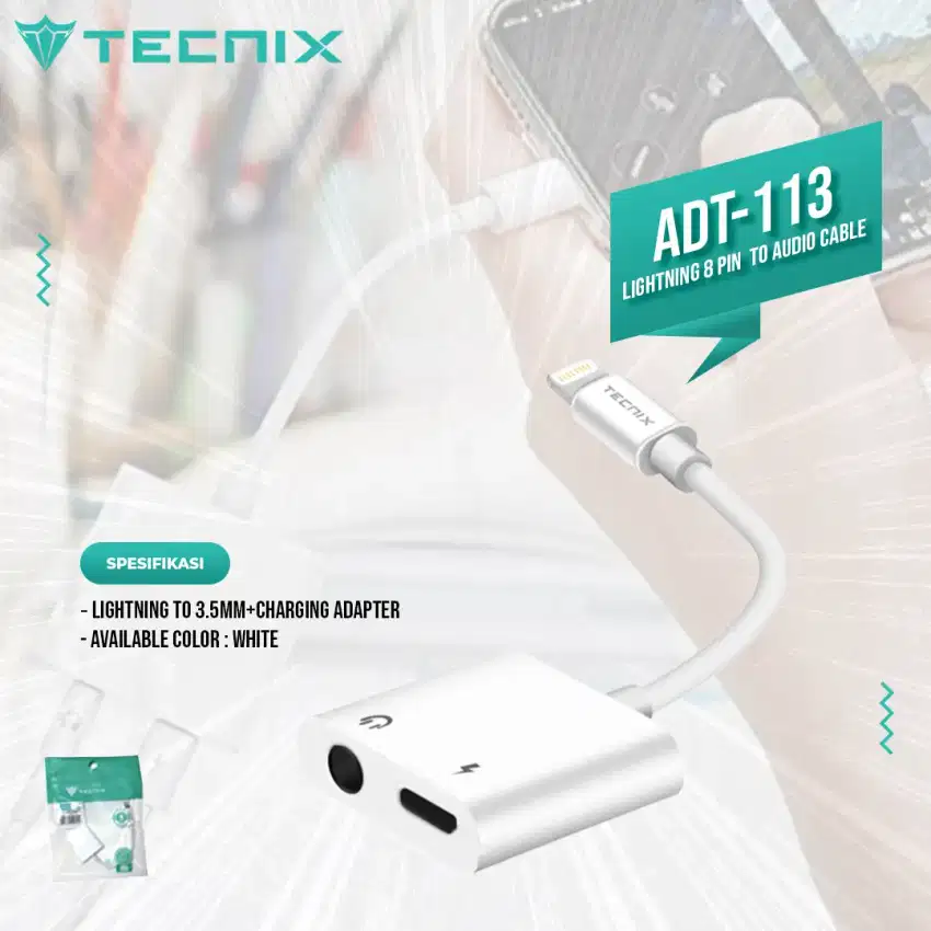 Splitter tecnix lightning to audio