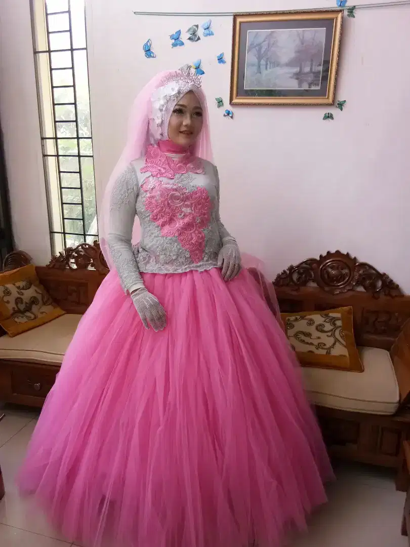 Kebaya Modern Dress Pengantin Megar Bahan Tile