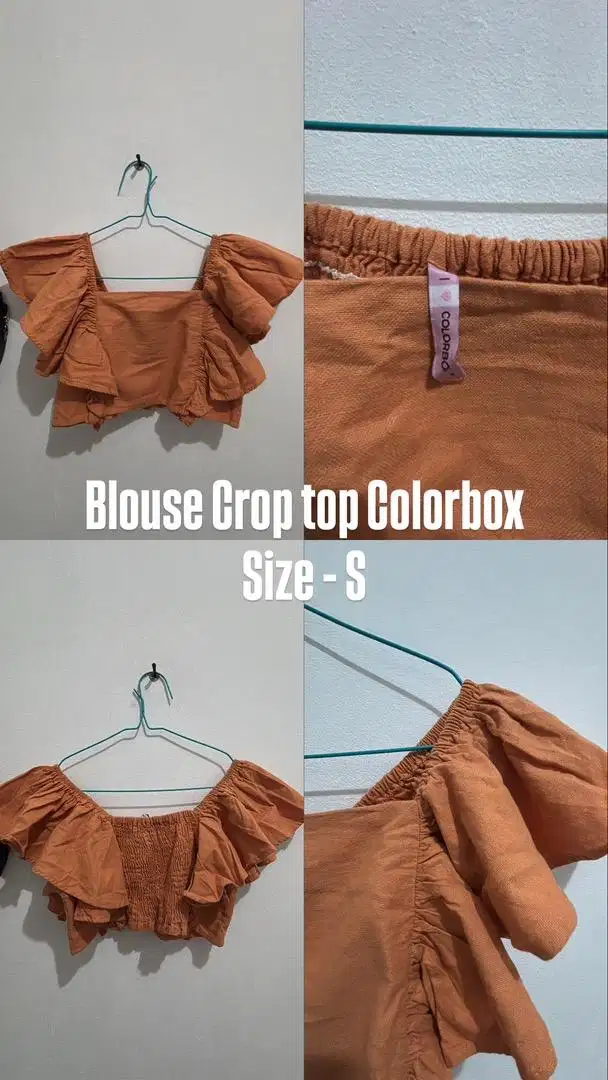 Preloved Blouse crop top Colorbox