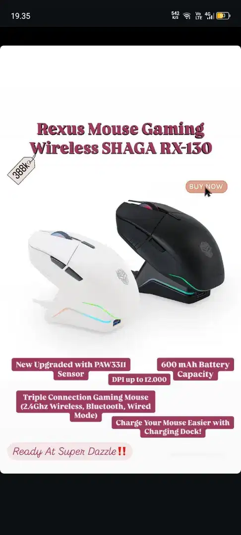 Mouse gaming SHAGA