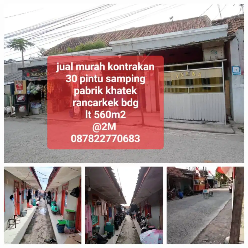 Jual murah kosan kontrakan aktif dkt pabrik khatek rancaekek bandung