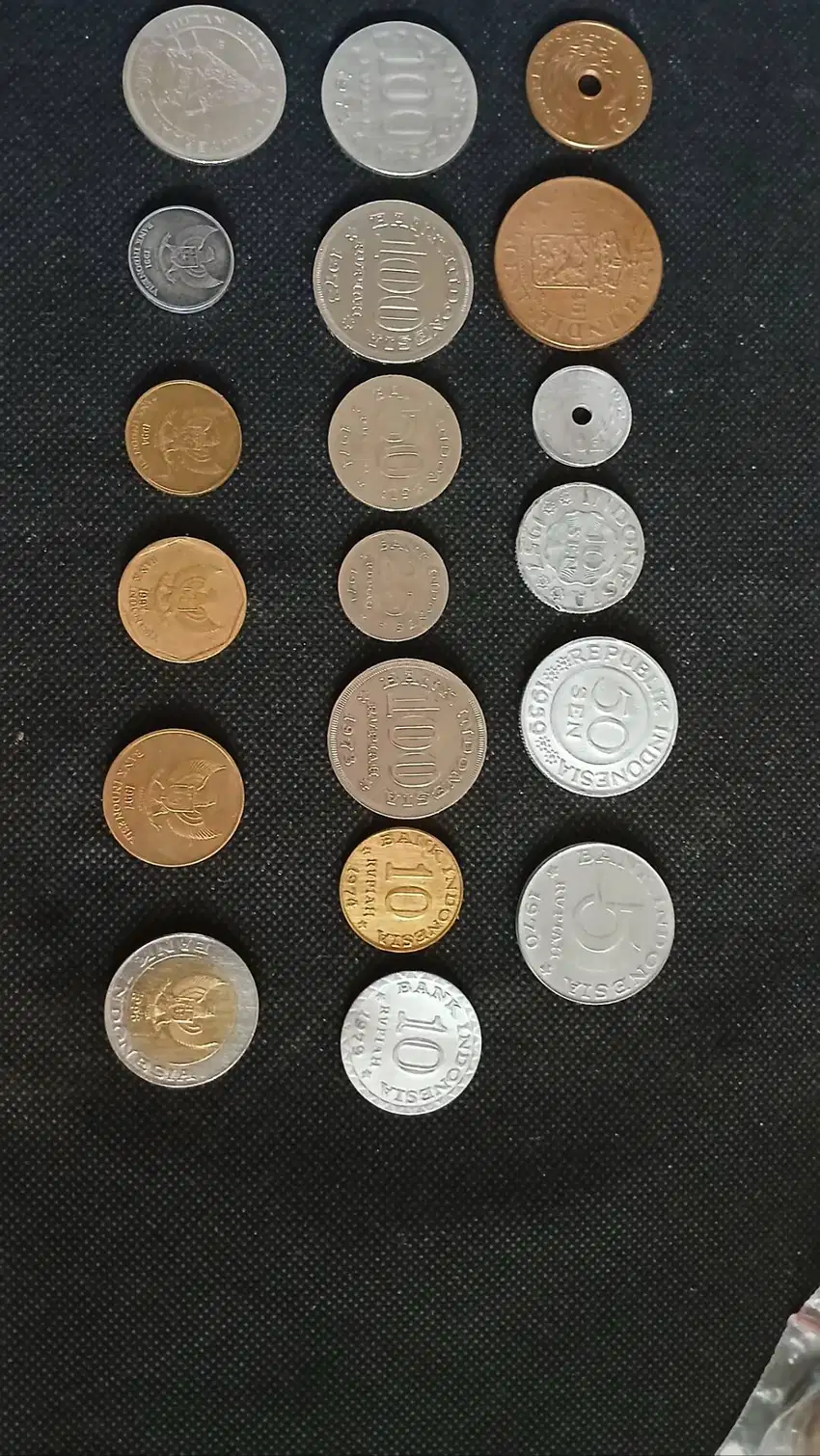 Koin kuno dari tahun 1809 sampai tahun 1997