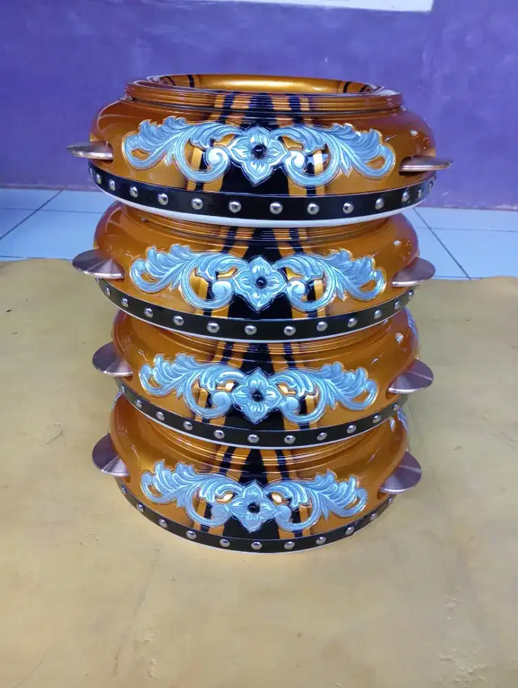 Rebana Hadroh banjari satu set isi 4 biji ukur 30cm