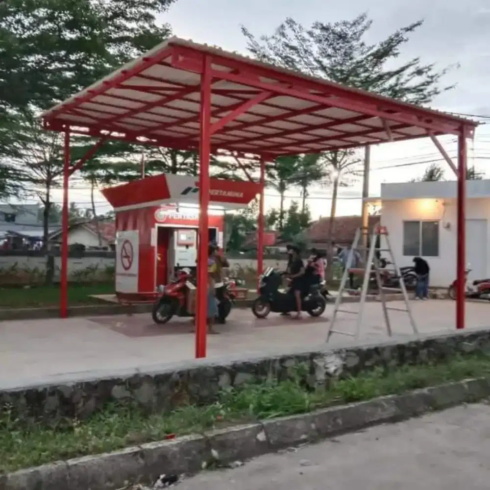 Kanopi Bekasi baja ringan terpasang rapi